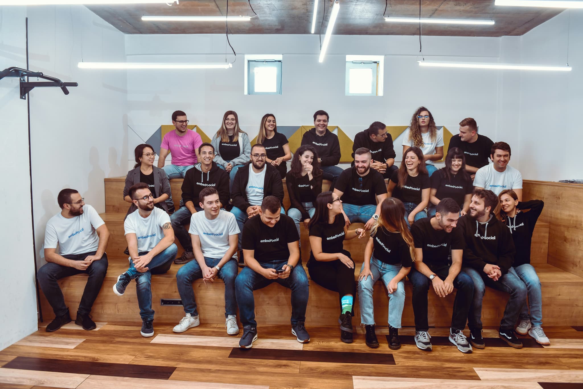 Tech professionals networking